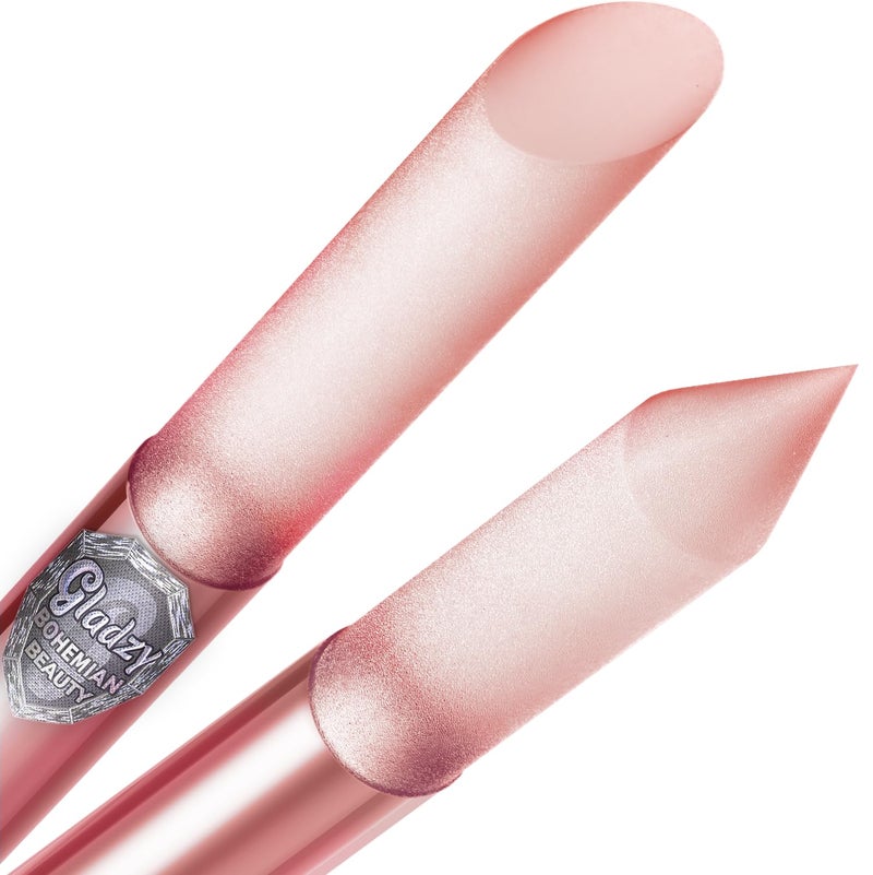 GLADZY Glass Cuticle Pusher - Manicure Cuticle Stick - Crystal Glass Cuticle Remover - Professional Nail Care Tool - Genuine Czech Quality Premium File Set - Image 1
