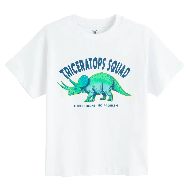 Cool Club by SMYK CCB3210235 WHITE COTTON T-SHIRT S/S