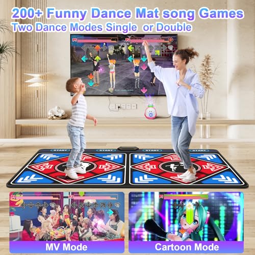 YRPRSODF Dance Mat for Kids and AdultsDouble Dance Mats with CameraElectronic Dance Pad for TV Dancing mat for ExercisePlug Play Game for KidsGifts for Girls Boys Ages 3 - Image 5