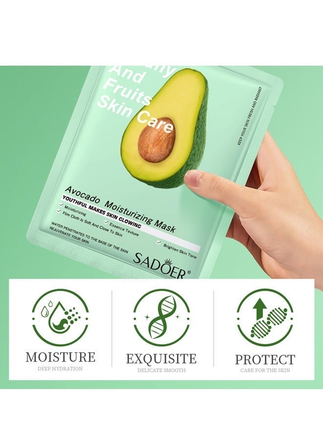 SADOER Face Mask Skin Care&Beauty Facial Sheet Mask,Plant Nutrition Antioxidant Facial Sheet Mask-Premium Essence Moisturizing Anti-aging Hydrating Face Masks - Image 3