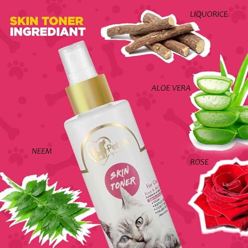 PETLIFE Pure Organic Skin Toner Spray For Cat Skin Allergy,Redness,Itchiness,Fungal Infection,Restores Skin Health&Moisture-Safe&Effective Cat Friendly Formula For All Cat Breeds-200 Ml - Image 4
