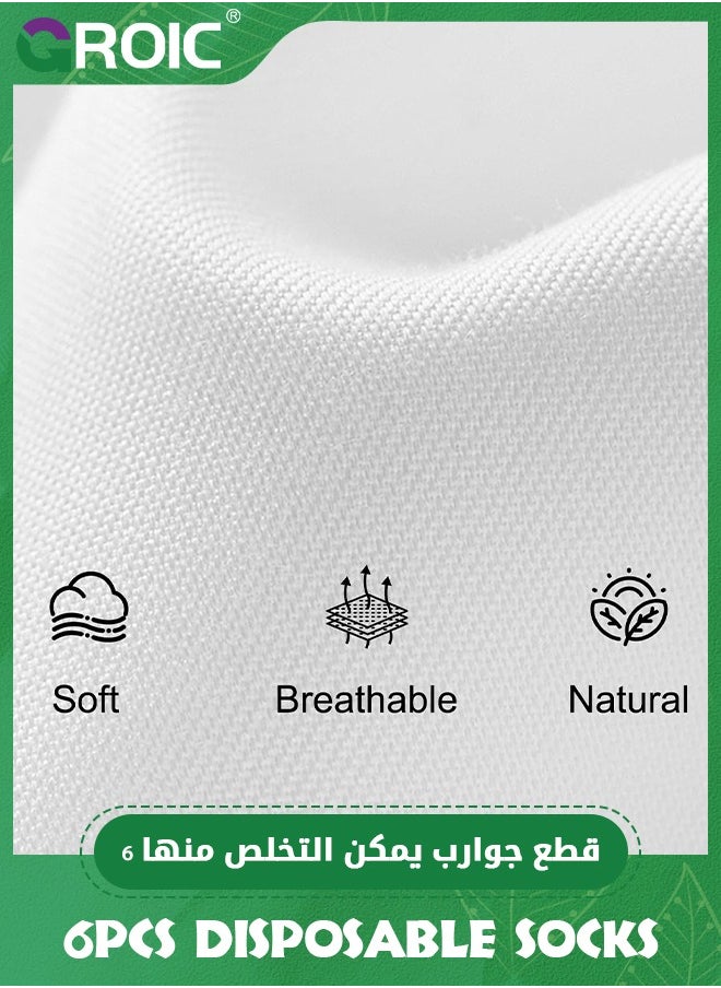 GROIC 6 Pairs Disposable Socks for Travel,Compressed Ankle Socks for Men and Women,Disposable compressed socks,Running Socks Arch Support Breathable  - Image 4