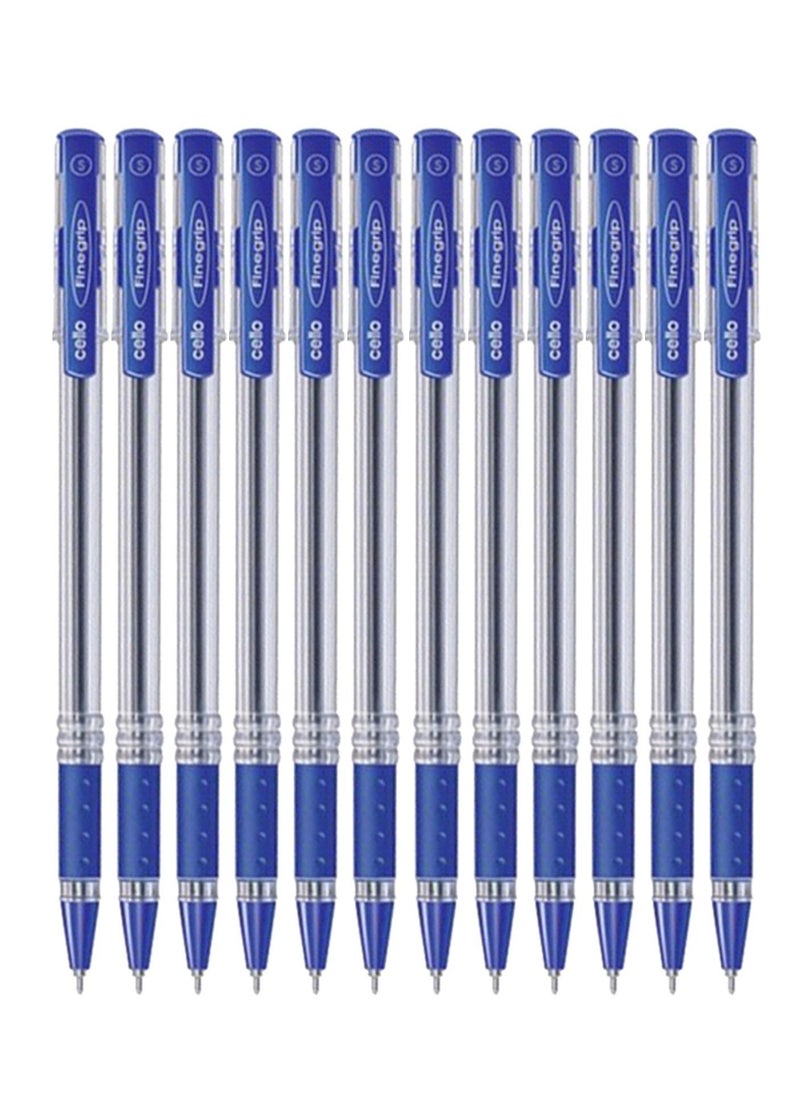 Cello 12-Piece Finegrip Ballpoint Pen Blue Ink  - Image 2