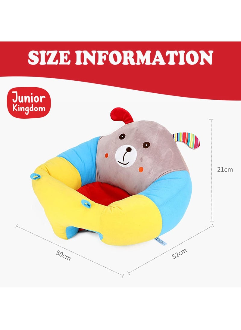 Junior Kingdom Baby Sofa Chair Bear Design (52x50x21cm) - Soft Plush Support Seat for Infants and Toddlers 3-12 Months, Comfortable Sitting Cushion for Baby Development  - Image 4