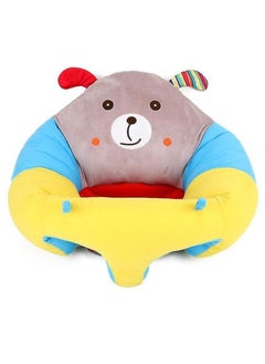 Baby Sofa Chair Bear Design (52x50x21cm) - Soft Plush Support Seat for Infants and Toddlers 3-12 Months, Comfortable Sitting Cushion for Baby Development