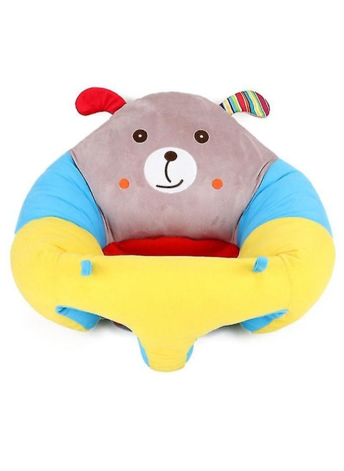 Junior Kingdom Baby Sofa Chair Bear Design (52x50x21cm) - Soft Plush Support Seat for Infants and Toddlers 3-12 Months, Comfortable Sitting Cushion for Baby Development  - Image 1