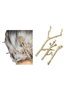Fodattm Set Of 3 Vintage Tree Branch Hair Clip Barrette Women Lady Hair Pin Head Dress Diy Hair Accessories (Gold)  - Image 1