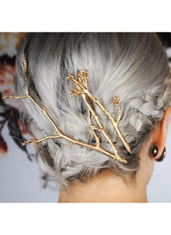 Fodattm Set Of 3 Vintage Tree Branch Hair Clip Barrette Women Lady Hair Pin Head Dress Diy Hair Accessories (Gold)  - Image 3