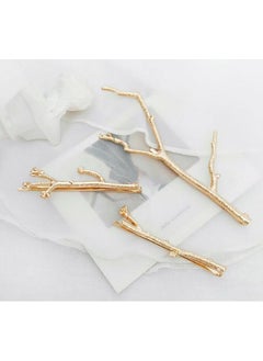 Fodattm Set Of 3 Vintage Tree Branch Hair Clip Barrette Women Lady Hair Pin Head Dress Diy Hair Accessories (Gold)  - Image 2