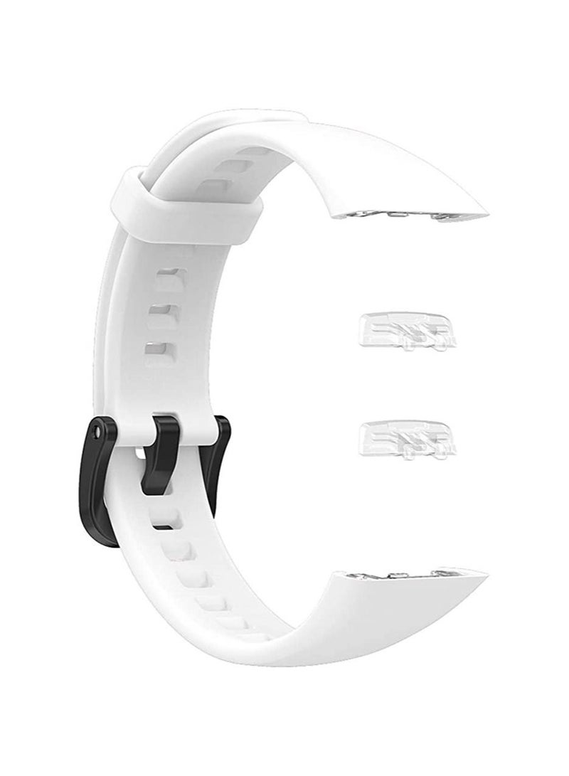 Soft Honor Band 6 Silicone Strap for Honor 6 Monochrome Replacement Mesh Soft Sports - White - Image 1