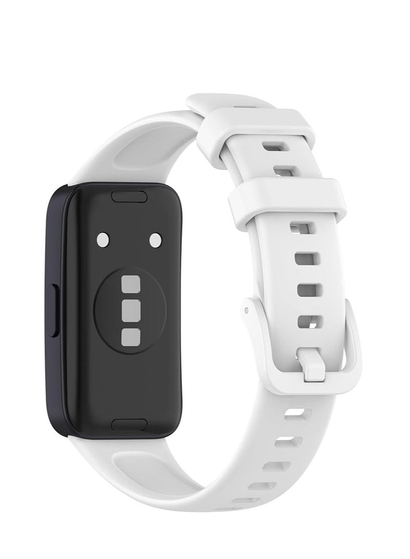 Soft Honor Band 6 Silicone Strap for Honor 6 Monochrome Replacement Mesh Soft Sports - White - Image 2