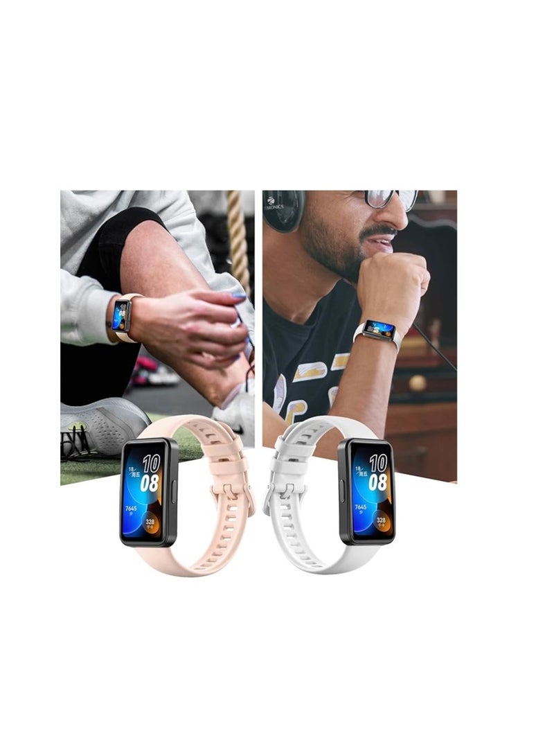 Soft Honor Band 6 Silicone Strap for Honor 6 Monochrome Replacement Mesh Soft Sports - White - Image 4