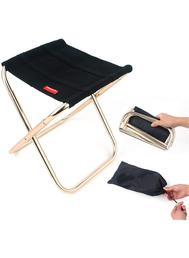 PROMASS Outdoor Folding Chair Mini Fishing Stool Portable Lightweight Chair For Camping Hiking Barbecue With Carry Bag, Aluminium Alloy Folding Stool - Image 1