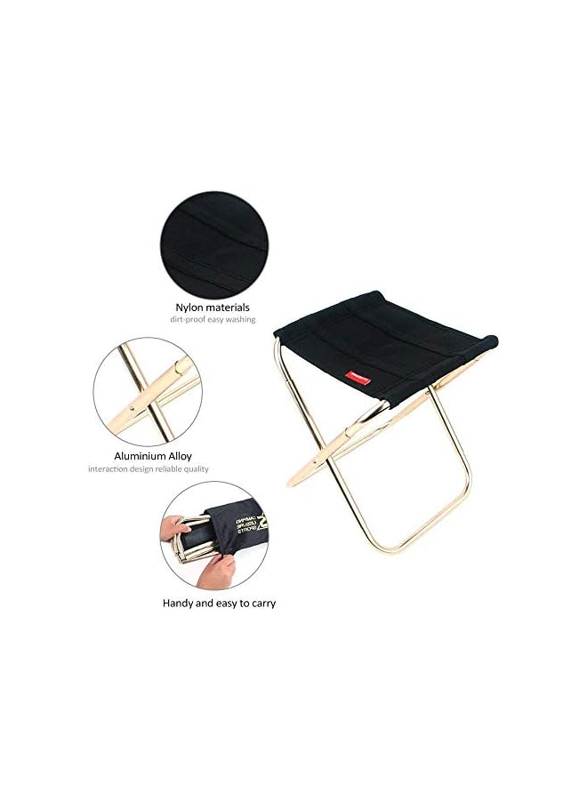 PROMASS Outdoor Folding Chair Mini Fishing Stool Portable Lightweight Chair For Camping Hiking Barbecue With Carry Bag, Aluminium Alloy Folding Stool - Image 5