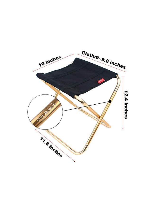 PROMASS Outdoor Folding Chair Mini Fishing Stool Portable Lightweight Chair For Camping Hiking Barbecue With Carry Bag, Aluminium Alloy Folding Stool - Image 3