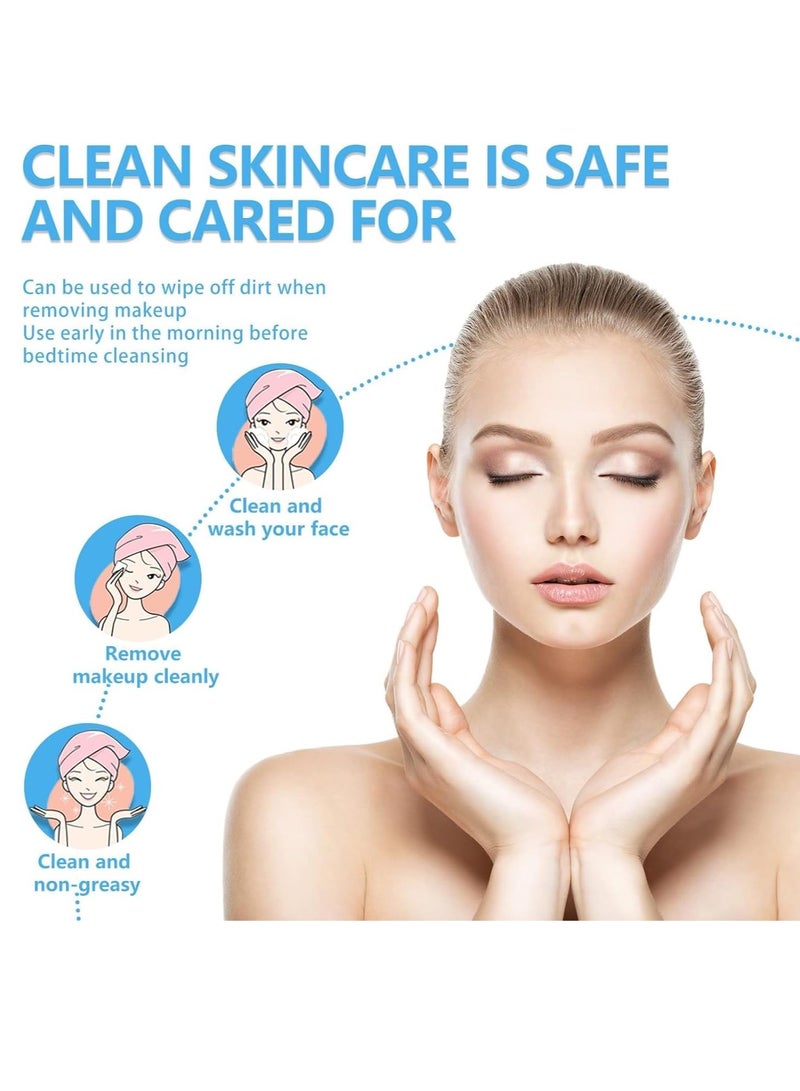 SOLARAE Face Towel, Disposable Facial Towels Make Up Cotton Tissues Wipes For Face Lint Free For Sensitive Skin Face Makeup 3 * 100 Count - Image 3