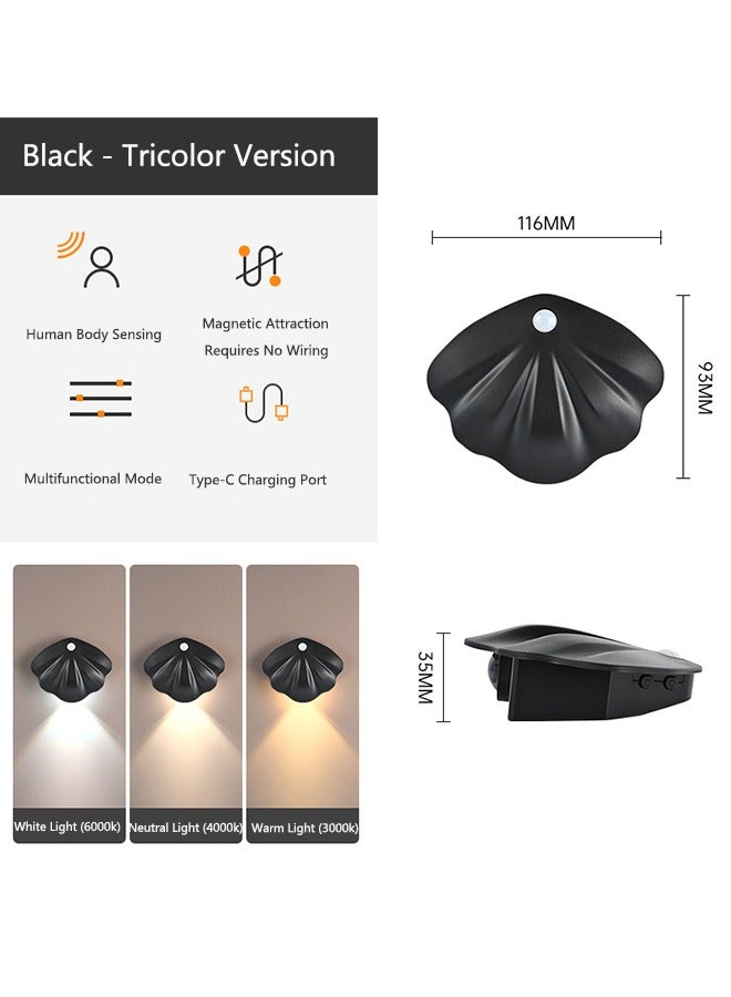 صحراء الواحة مصابيح حائط داخلية جديدة مغناطيسية بدون أسلاك، مصابيح لوحة الباب، مصابيح LED ذكية لشحن جسم الإنسان ومصابيح ليلية (قطعة واحدة) - Image 1