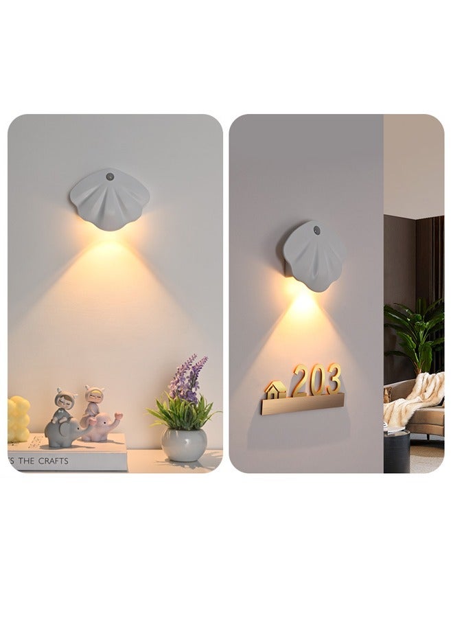 صحراء الواحة مصابيح حائط داخلية جديدة مغناطيسية بدون أسلاك، مصابيح لوحة الباب، مصابيح LED ذكية لشحن جسم الإنسان ومصابيح ليلية (قطعة واحدة) - Image 3