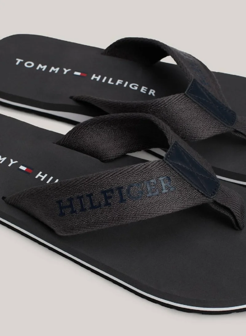 TOMMY HILFIGER Logo Webbing Strap Flip-Flops