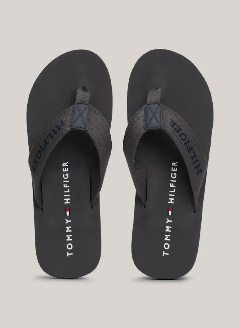 TOMMY HILFIGER Logo Webbing Strap Flip-Flops