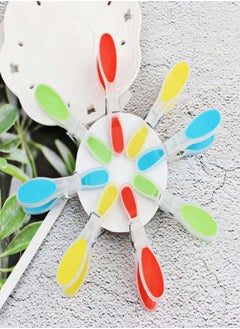 Generic 20 Plastic Clothespins Laundry Clips Plastic Laundry Peg Washing Line Peg for Home Clothes Windproof Supplies(Rainbow Color)  - Image 2