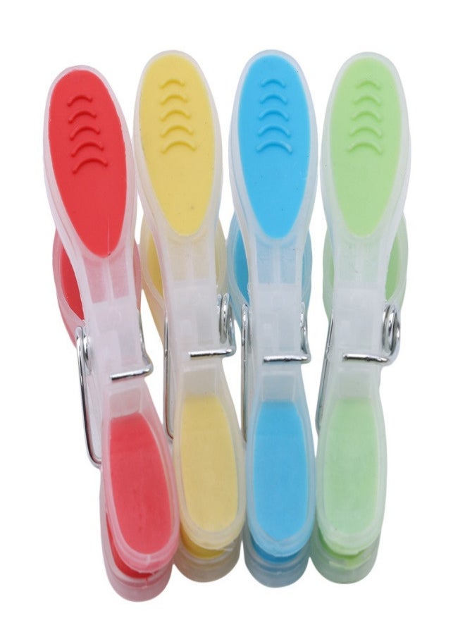 Generic - 20 Plastic Clothespins Laundry Clips Plastic Laundry Peg Washing Line Peg for Home Clothes Windproof Supplies(Rainbow Color) - Image 1