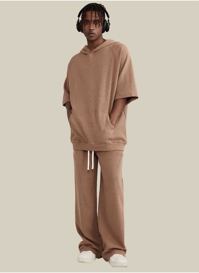 Mei Stylish Unisex Vintage Look Casual Pullover Hoodie with Kangaroo Pockets  - Image 2