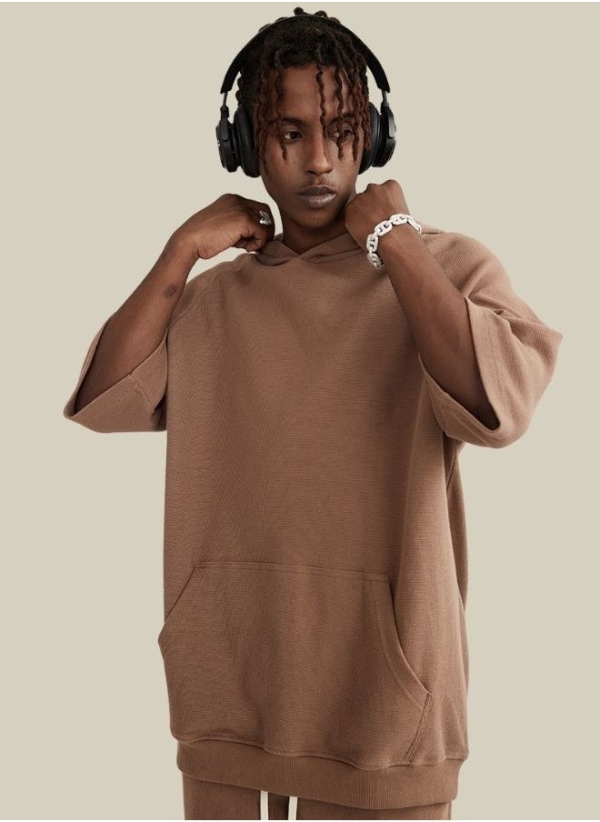 Mei Stylish Unisex Vintage Look Casual Pullover Hoodie with Kangaroo Pockets  - Image 1