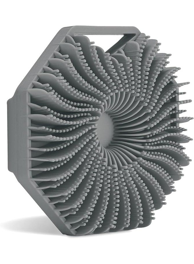 Zaid Silicone Body Scrubber, Exfoliating Body Wash Scrubbers Exfoliator, Shower Body Brush for Effective Showering Exfoliation and Gentle Massage (Grey) - Image 1