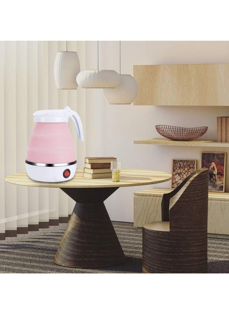 DubaiGallery Electric Kettle Silicone Foldable Water Kettles Compression Leak proof Portable Kettle 600ml Travel Mini Kettle for Household - Image 3