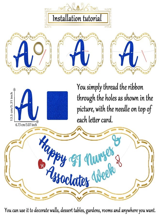 WFKLDF Happy GI Nurses & Associate Week Banner - GI Week Decorations - Gastroenterology Week Decorations Blue - Image 2