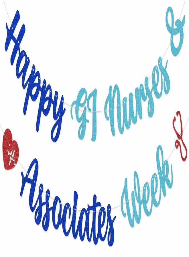 WFKLDF Happy GI Nurses & Associate Week Banner - GI Week Decorations - Gastroenterology Week Decorations Blue - Image 1