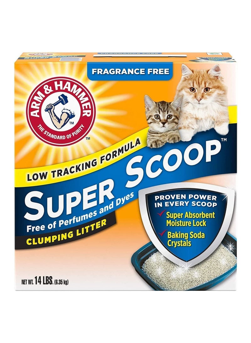 Arm & Hammer قمامة قطط سوبر سكوب المتكتلة الخالية من العطور، 6.35 كجم - Image 1