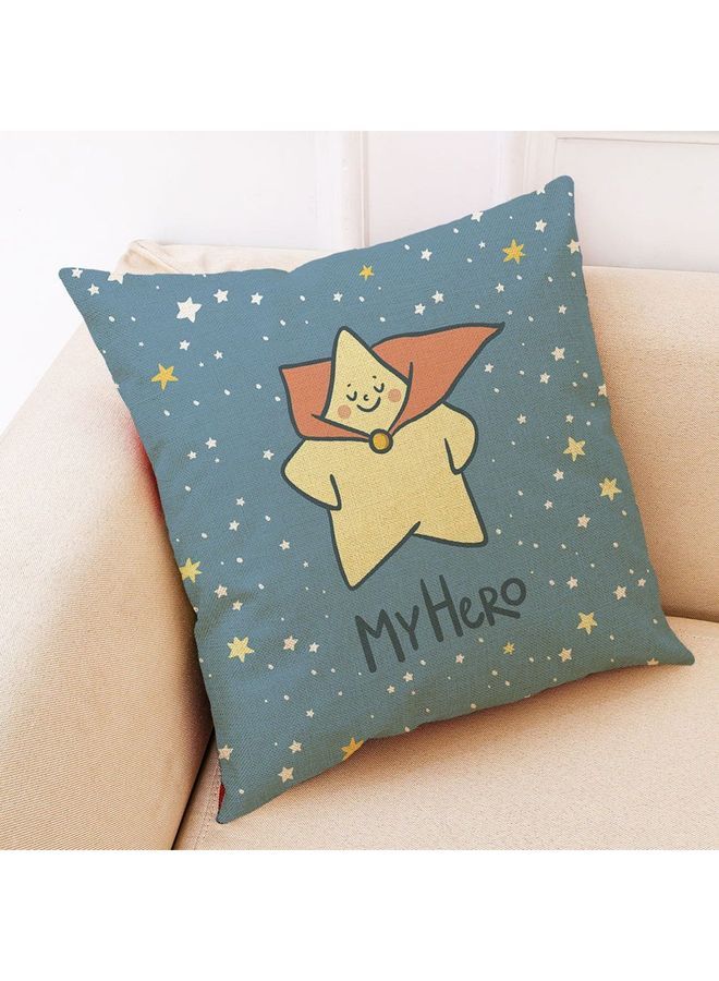 نيبمينينت غطاء وسادة ديكور مطبوع طراز BZT3 (1231) أزرق/ أصفر/ أحمر