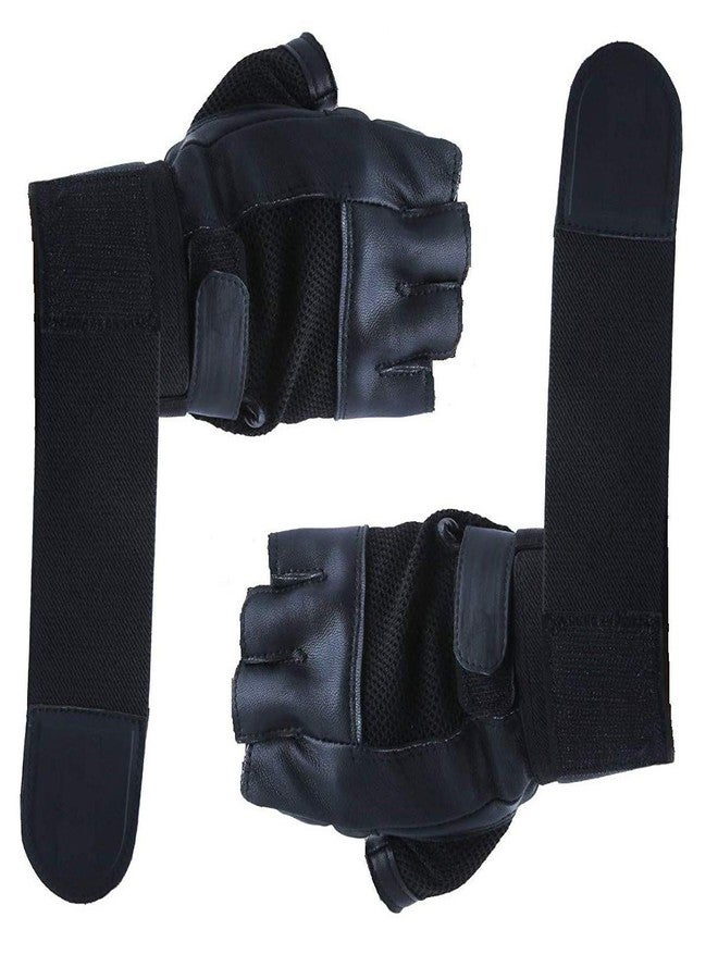 VICTORY Gym Gloves for Men & Women, Leather Weight Lifting Gloves for Gym Workout, Training and Exercise with Pullers, Sport Glove, Fitness Gloves, Hand Gloves - Free Size - Image 1