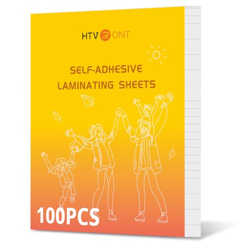 HTVRONT SelfAdhesive Laminating Sheets9 X 12 Inches Self Laminating Sheets No Machine Needed Clear Laminating Sheets for Protecting and Preserving Documents Photos MenusStickers 100