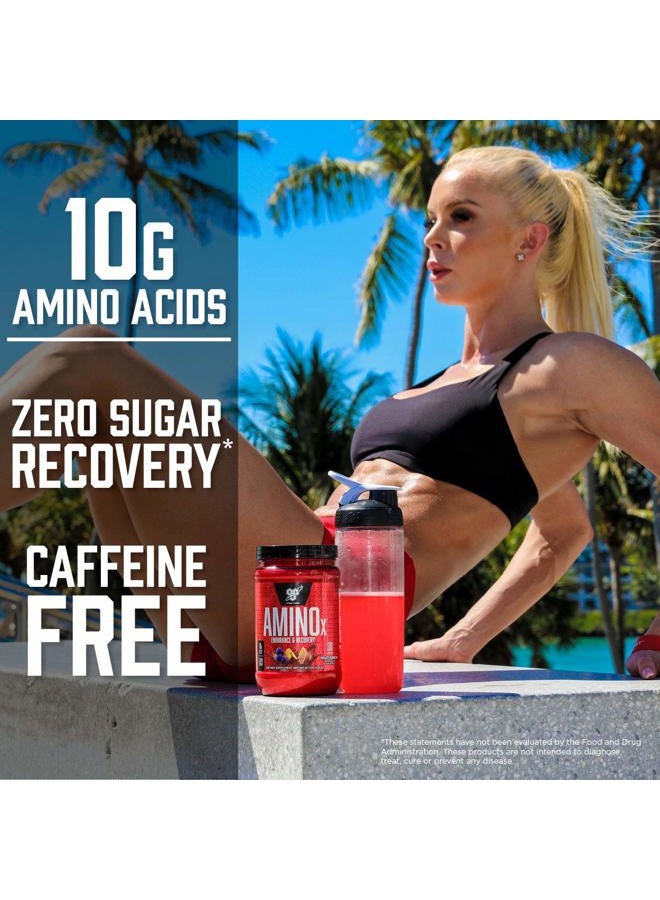 BSN مسحوق استعادة العضلات والتحمل أمينو X مع BCAAs، دعم أثناء التمرين، 10 جرام من الأحماض الأمينية، مناسب للكيتو، خالي من الكافيين، نكهة: عنب، 30 حصة (قد يختلف التعبئة) - Image 4