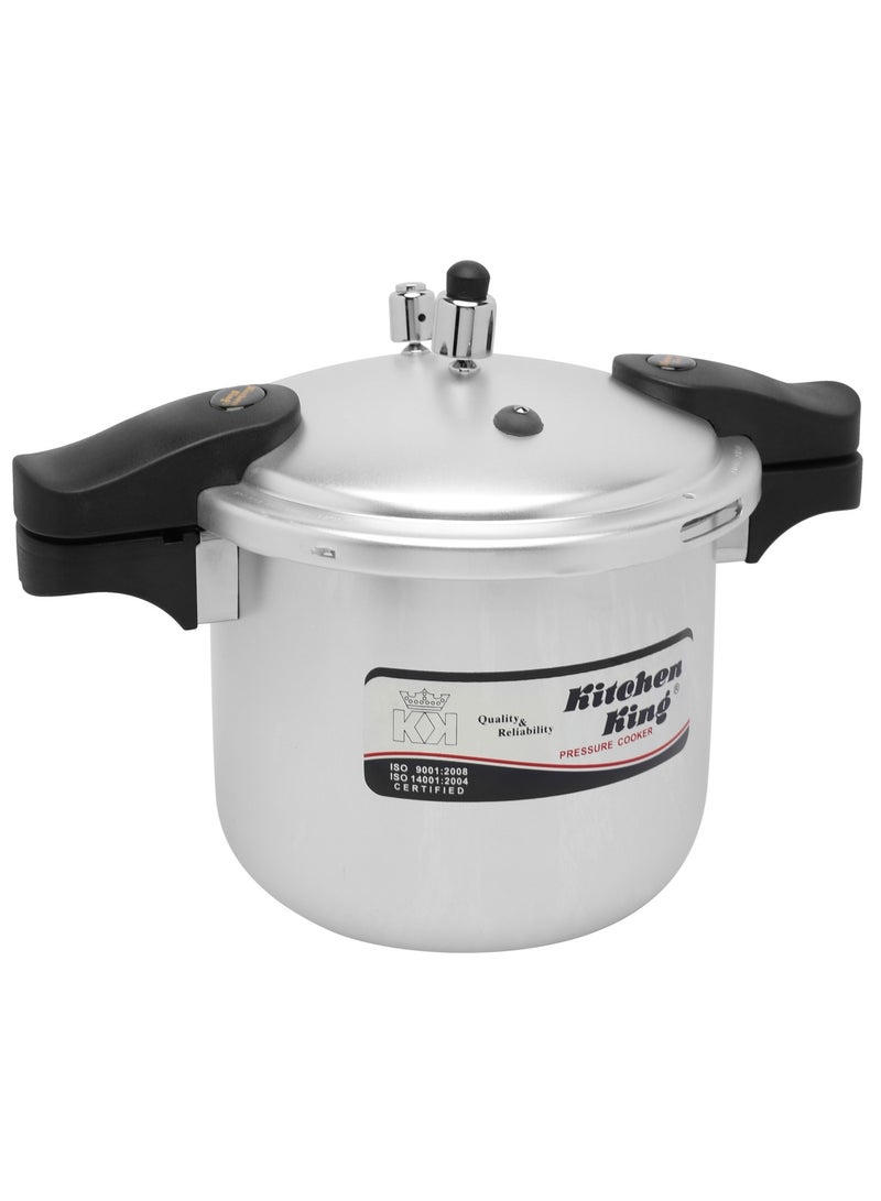 Kitchen King Explosion Proof Aluminum Pressure Cooker With Black/Silver Evaporation Coating - Image 2