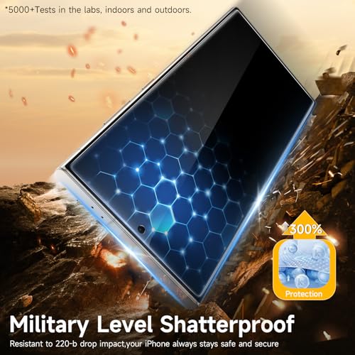 Asstar [2 Pack] Privacy Screen Protector for Samsung Galaxy S24 Ultra [Support 0.1S Fingerprint Unlock] 9H+ Tempered Glass [30°Anti-Spy] Upgrade Black Edge Protection,Easy Installation Accessories - Image 5