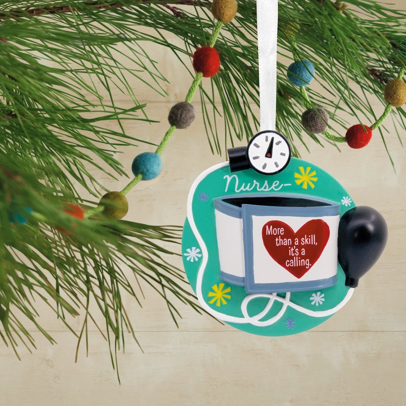 Hallmark Nursing is a Calling Blood Pressure Cuff Christmas Ornament - Image 5