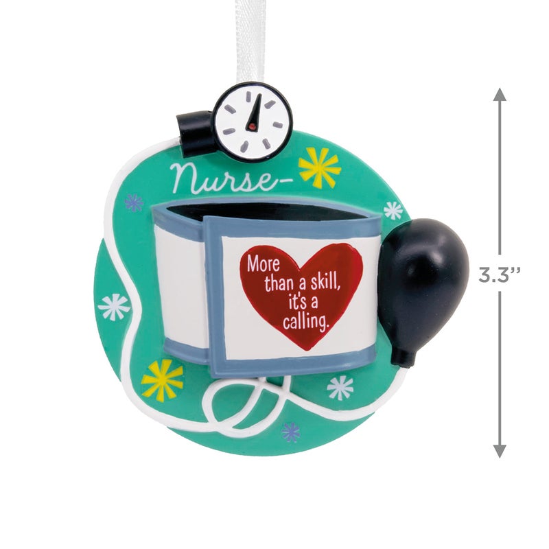Hallmark Nursing is a Calling Blood Pressure Cuff Christmas Ornament - Image 4