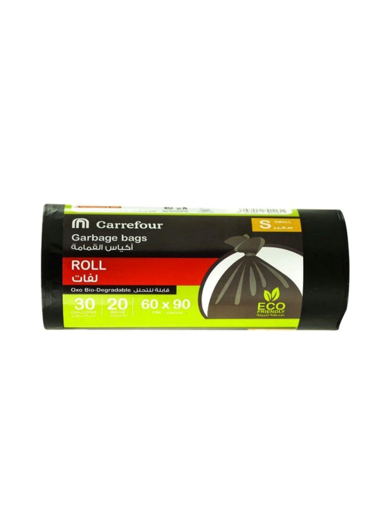 Carrefour Bio 30 Gallon Biodegradable Garbage Bag S Black 20 Garbage Bags 
