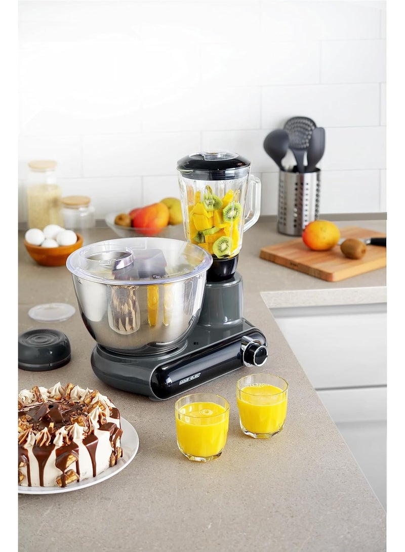 Alsaif home Al Saif Mega Blender, 6L Capacity + 1.5L Electric Blender, 800W, Silver - Image 5