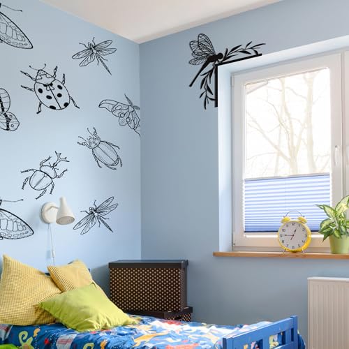 Rajukit Dragonfly Wall Art – Outdoor Metal Garden Decor with Dragonfly Design, Matte Black Door Frame Decor – Waterproof Insect -Themed Wall Sculpture for Patio, Pool, and Garden - Image 4