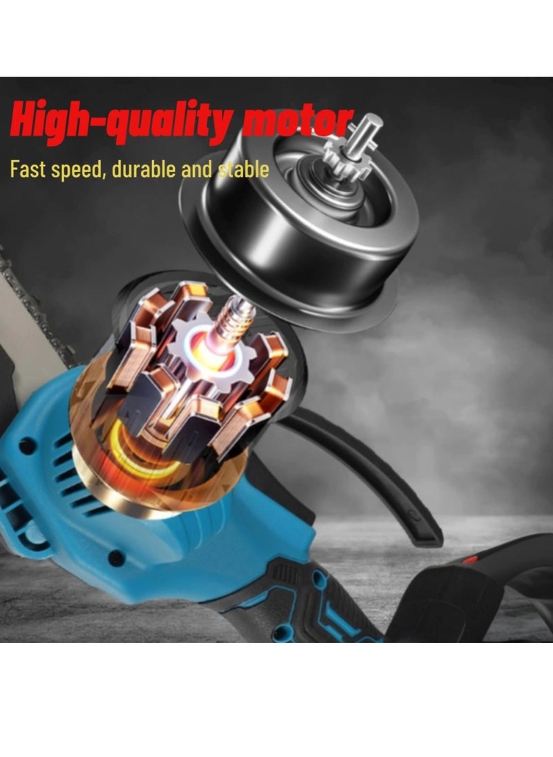 GearZone - Cordless Mini Chainsaw 6 Inch, Battery Powered with 2PCS 21V Rechargeable Batteries, One-Hand Use Electric Chainsaw, Handheld Chainsaw for Wood Working - Image 1