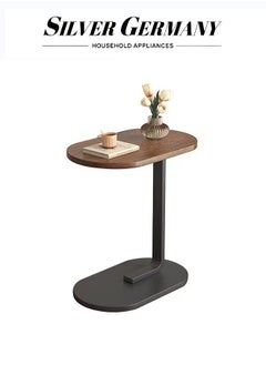 SILVER GERMANY C Shaped Side Table, Coffee Table, End Table Under Sofa Living Room Table Snack Laptop Holder Stable Metal Frame for Bedroom Office Sofa Bed Side Table, Easy to assemble  - Image 1