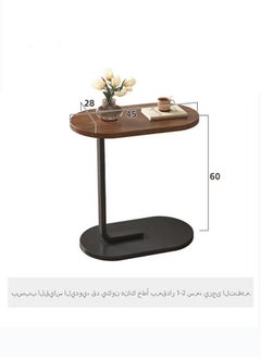 SILVER GERMANY C Shaped Side Table, Coffee Table, End Table Under Sofa Living Room Table Snack Laptop Holder Stable Metal Frame for Bedroom Office Sofa Bed Side Table, Easy to assemble  - Image 5