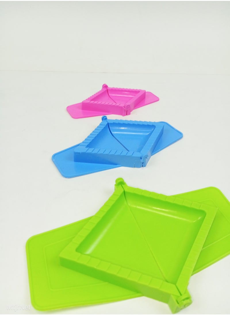 LY 3-Piece Dough Press Samosa Dumpling Mould Multicolor  - Image 4