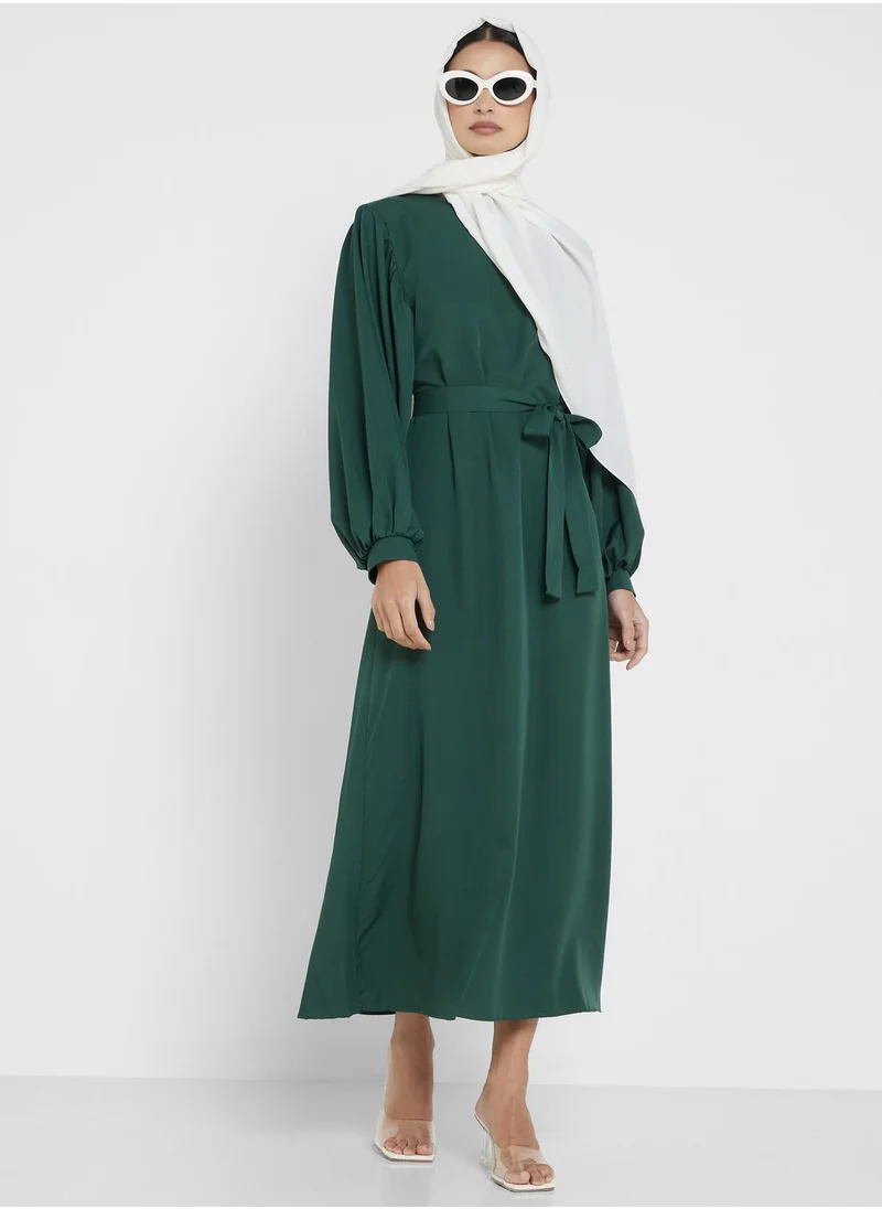 Khizana Belted Shift Dress