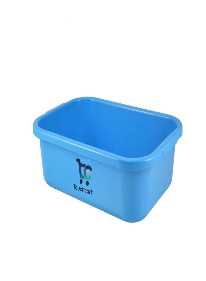 Touchcart صينية تخزين مستطيلة كبيرة الحجم متعددة الاستخدامات من البلاستيك غير القابل للكسر من تاتش كارت، مثالية للمطبخ، الفواكه، الخضراوات، البقالة، الملابس، الأدوات المكتبية، الصحف، منظم مكتبي، 48 × 34 × 14.5 سم، أزرق - Image 5